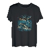 Angeln Delfin Angler Fischerfrau T-Shirt