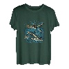 Angeln Delfin Angler Fischerfrau T-Shirt