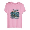 Angeln Delfin Angler Fischerfrau T-Shirt