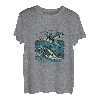 Angeln Delfin Angler Fischerfrau T-Shirt