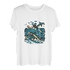 Angeln Delfin Angler Fischerfrau T-Shirt