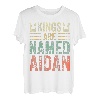 Lustiger personalisierter Name Shirt Kings Are Named Aidan T-Shirt