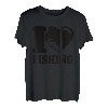 Ich liebe es, mit einem roten Herzen zu angeln - Ich liebe es zu angeln T-Shirt