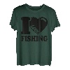Ich liebe es, mit einem roten Herzen zu angeln - Ich liebe es zu angeln T-Shirt