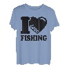 Ich liebe es, mit einem roten Herzen zu angeln - Ich liebe es zu angeln T-Shirt