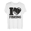 Ich liebe es, mit einem roten Herzen zu angeln - Ich liebe es zu angeln T-Shirt