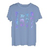 Fühlen Sie sich hungrig beim Essen oder Essen lustiges Schriftzug-T-Shirt, Herren, lustige holografische Farbkalligraphie T-Shirt