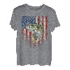 Amerikanische Flagge Barsch Angeln Fischer T-Shirt