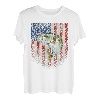 Amerikanische Flagge Barsch Angeln Fischer T-Shirt