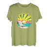 Retro-Sonnenuntergangs- und Strandurlaub in Kalifornien T-Shirt