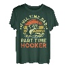 Herren Fishing Dad Full Time Dad Part Time Hooker Barsch Fisch lustig T-Shirt