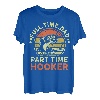Herren Fishing Dad Full Time Dad Part Time Hooker Barsch Fisch lustig T-Shirt