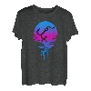Vintage Retro Sonnenuntergang Fischhaken Angeln T-Shirt