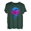 Vintage Retro Sonnenuntergang Fischhaken Angeln T-Shirt