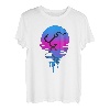 Vintage Retro Sonnenuntergang Fischhaken Angeln T-Shirt