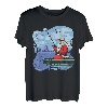 Weihnachtsmann Angeln am See Holzboot Outdoor Time T-Shirt