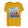 Weihnachtsmann Angeln am See Holzboot Outdoor Time T-Shirt
