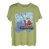 Weihnachtsmann Angeln am See Holzboot Outdoor Time T-Shirt