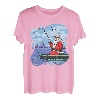 Weihnachtsmann Angeln am See Holzboot Outdoor Time T-Shirt
