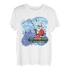 Weihnachtsmann Angeln am See Holzboot Outdoor Time T-Shirt