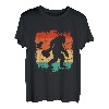 Lustiger Bigfoot Angeln Retro Sasquatch Angler Herren Jungen T-Shirt