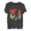 Lustiger Bigfoot Angeln Retro Sasquatch Angler Herren Jungen T-Shirt