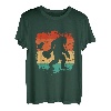 Lustiger Bigfoot Angeln Retro Sasquatch Angler Herren Jungen T-Shirt