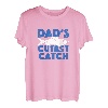 Kinder Dad's Cutest Catching Matching Dad Son Outfit Angeln Daddy Tee T-Shirt