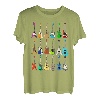 Herren Types Of Electric Guitar Collection Guitarist Music Band T-Shirt