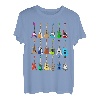 Herren Types Of Electric Guitar Collection Guitarist Music Band T-Shirt