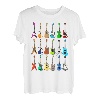 Herren Types Of Electric Guitar Collection Guitarist Music Band T-Shirt