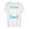 If Hell Freezer Over I'll Ice Fish For Ice Fishing Liebhaber T-Shirt