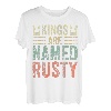 Lustiger personalisierter Namens-Shirt Kings Are Named Rusty T-Shirt