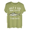 Nur ein Junge, der Amberjack Fish Lover liebt T-Shirt