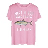 Nur ein Junge, der Amberjack Fish Lover liebt T-Shirt