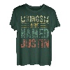 Lustiger personalisierter Name Shirt Kings Are Named Justin T-Shirt