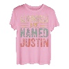 Lustiger personalisierter Name Shirt Kings Are Named Justin T-Shirt