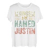 Lustiger personalisierter Name Shirt Kings Are Named Justin T-Shirt