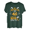 Herren Vierzig Geburtstag 40 Angelsport Bier Fan Angelrute Hopfen T-Shirt