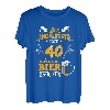 Herren Vierzig Geburtstag 40 Angelsport Bier Fan Angelrute Hopfen T-Shirt