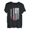 Amerikanische Flagge Angelbekleidung - Angeln T-Shirt
