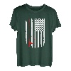 Amerikanische Flagge Angelbekleidung - Angeln T-Shirt