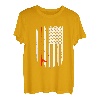 Amerikanische Flagge Angelbekleidung - Angeln T-Shirt