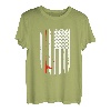 Amerikanische Flagge Angelbekleidung - Angeln T-Shirt