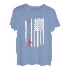 Amerikanische Flagge Angelbekleidung - Angeln T-Shirt
