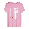 Amerikanische Flagge Angelbekleidung - Angeln T-Shirt