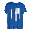Amerikanische Flagge Angelbekleidung - Angeln T-Shirt