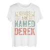 Lustiger personalisierter Name Shirt Kings Are Named Derek T-Shirt