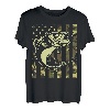 Herren Angelshirt US Amerikanische Flagge Barsch Fisch Papa Geschenk Lustiger Papa T-Shirt