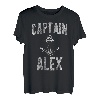 Herren Lustiges personalisiertes Bootsshirt Vorname Captain Alex T-Shirt